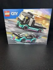 Lego City 60406 Race Car and Car Carrier Truck Tow Toy Pink Blue Minifigs Misb
