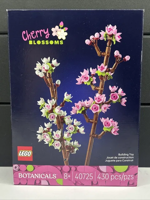 Lego Botanicals Cherry Blossoms 40725 430 Pieces 2 Flowering Stems NEW IN BOX