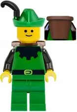 LEGO® Minifig cas131a - Forestman - Black - MISSING BLACK PLUME