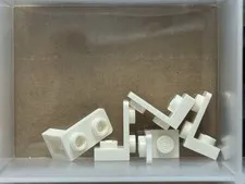 LEGO Parts - White Bracket 1 x 1 - 1 x 2 Inverted - No 73825 - QTY 5