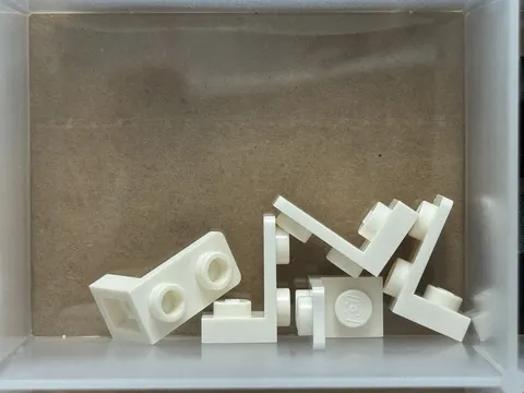LEGO Parts - White Bracket 1 x 1 - 1 x 2 Inverted - No 73825 - QTY 5
