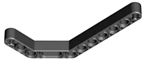 Lego Black TECHNIC Liftarm Modified Bent Thick 1 x 11.5 Double Part 32009 T1