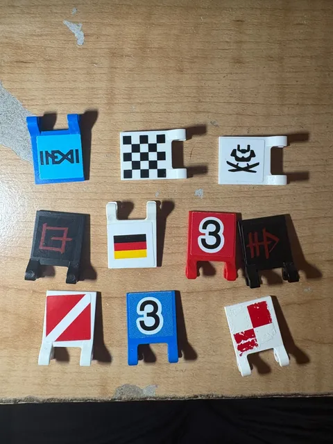 Lego 2x2 Flag Squares with stickers and prints you pick! See description!