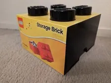 Lego Storage Brick Box - 2 X 2 - 4 Knobs - Black - NEW