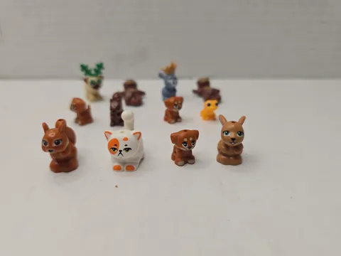 LEGO 12 Lot Pcs Mix Animals Cubs Bear  Cat Dog  Puppy Kitten Rabbit 