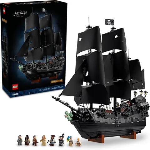 LEGO Icons Captain Jack Sparrow’s Pirate Ship Building Set for Adults, Ages 18+