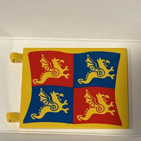 Lego Dragon Flag Blue & Red 6x5 #2525px5 Set #6086 Black Knight’s Castle