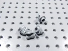 LEGO Lot of 4 Light Bluish Gray 1x1 Round Plates w/ Bar Handle BB