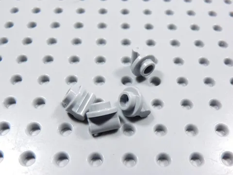 LEGO Lot of 4 Light Bluish Gray 1x1 Round Plates w/ Bar Handle BB