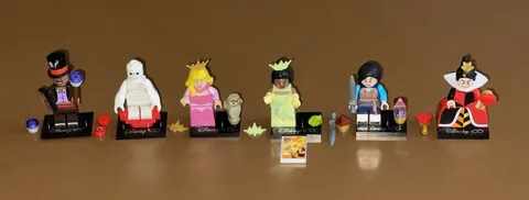 Set of 6 LEGO Disney 100 Collectible Minifigures 71038 Beymax Aurora Tiana Queen
