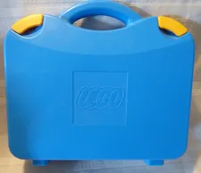 LEGO Light & Dark Blue 11 x 10 Plastic Carrying Case Storage Box With 5 Dividers