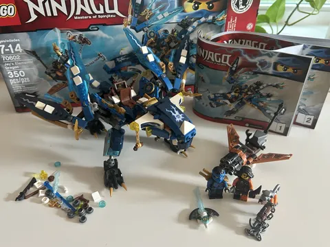 100% Complete LEGO 70602 NINJAGO: Jay's Elemental Dragon with Box & Instructions