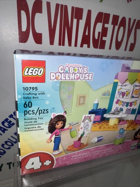 LEGO 4+ Gabby's Dollhouse Crafting with Baby Box Building 60 Pc Set #10795 NEW