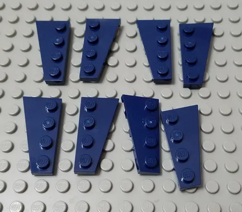 LEGO Lot of 4 Pair of Dark Blue 4x2 Ninjago Wing Wedge Plates
