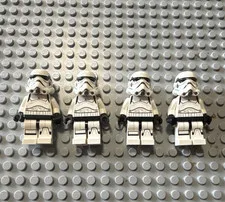 LEGO Star Wars Stormtrooper Minifigure Lot of 4 White Plastic Figures