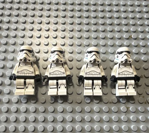 LEGO Star Wars Stormtrooper Minifigure Lot of 4 White Plastic Figures