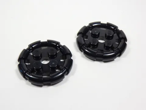 LEGO Lot of 2 Black 2x2 Plates w/ Bar Frame Part 7068 S4