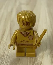 LEGO Harry Potter Minifigure 20th Anniversary Pearl Gold with Wand hp284