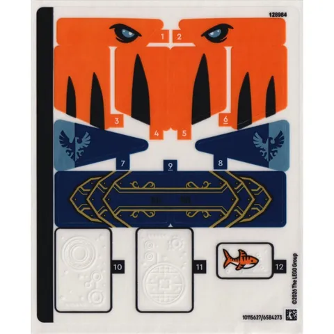 new LEGO Sticker Sheet from DREAMZzz Tiger Shark Tank set 71515