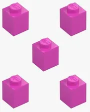 5 New LEGO Dark Pink 1x1 Bricks 3005 city building block brick minecraft 4492224