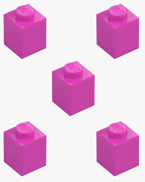 5 New LEGO Dark Pink 1x1 Bricks 3005 city building block brick minecraft 4492224