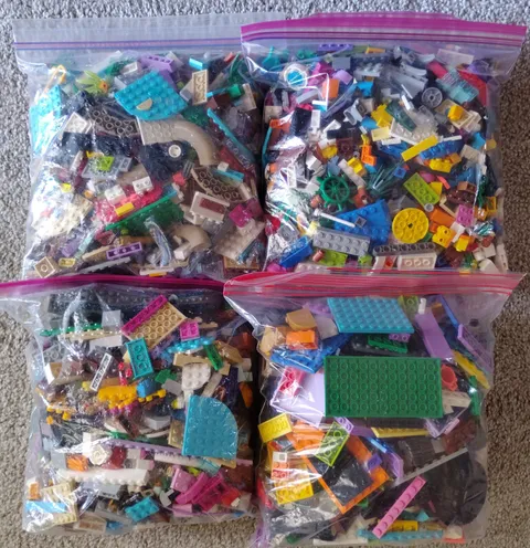 Huge Mixed Lot of 8 Pounds Lego Pieces & Parts Much Misc.
