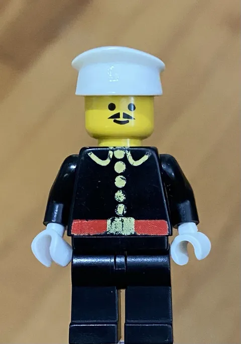 LEGO City Town Classic Fireman In Formal Uniform With White Gloves.