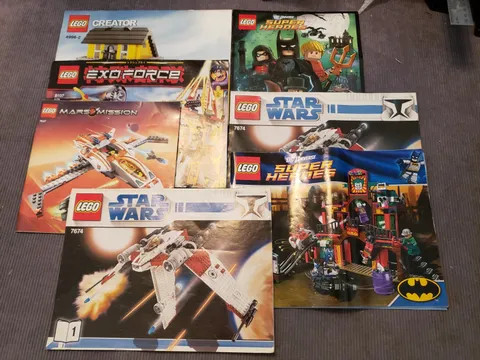 Lot of Lego Manuals 2007-2012 4996-2 8107-1/2 7647 7674(1-2) 6857 DCU Star Wars