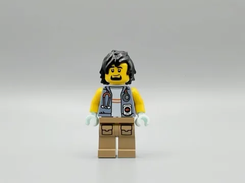 LEGO® Minifig cty1776 - City Jungle Explorer - Sand Blue Jacket