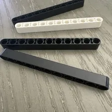 LEGO Beam 11 (32525 / 64290) Black White 4 Pieces