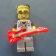 LEGO Frankenstein Monster Rocker Minifigure w/ Red Guitar Series 14 Monsters