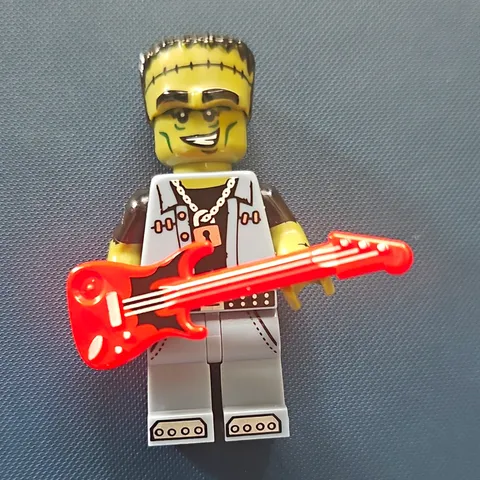 LEGO Frankenstein Monster Rocker Minifigure w/ Red Guitar Series 14 Monsters