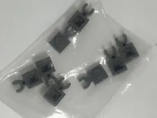 LEGO-GRAY-Plate, Modified 1 x 1 with Open O Clip Thick (Vertical Grip) 4085D