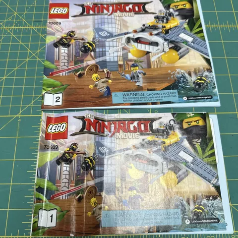 LEGO 70609 Instructions Manual 2 Books Only The Ninjago Movie Manta Ray Bomber