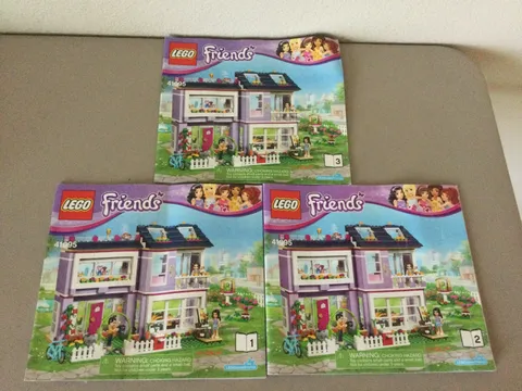 Lot of (3) Lego Friends Instruction Manuals - #41095-1 & #41095-2 #41095-3