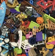 Lego Minifigure Accessories Lot 100 Random Pieces Utensils Tools Containers Food