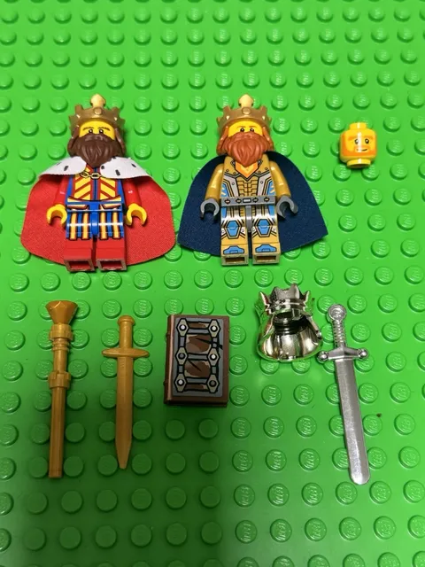 LEGO Classic King Series 13 & Nexo Knights King Lot Swords Chrome Crown Book⁠