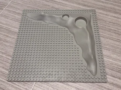 LEGO Vintage Raised 32x32 Moon Crater Base Plate 3947