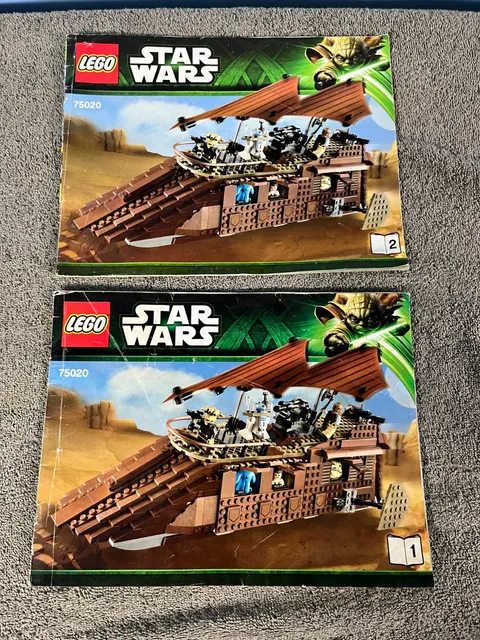 LEGO Star Wars Jabba's Sail Barge 75020 Instructions Manuals Books ONLY L1