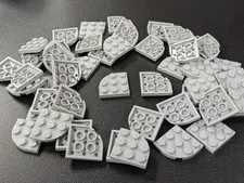 Lego 50x New Light Bluish Gray Plate, Round Corner 3 x 3  # 30357