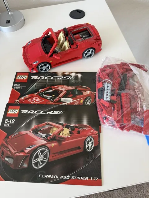LEGO 8143 (Book 1) & 8671 Ferrari 430 Spider