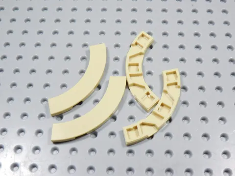 LEGO Lot of 4 Tan 4x4 Smooth Macaroni Tile Plates BO