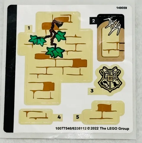 LEGO 76401 - Harry Potter - Hogwarts Courtyard: Sirius's Rescue - STICKER SHEET