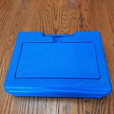 Vintage 1983 LEGO Bin Blue Hard Plastic Carrying Case Storage Box