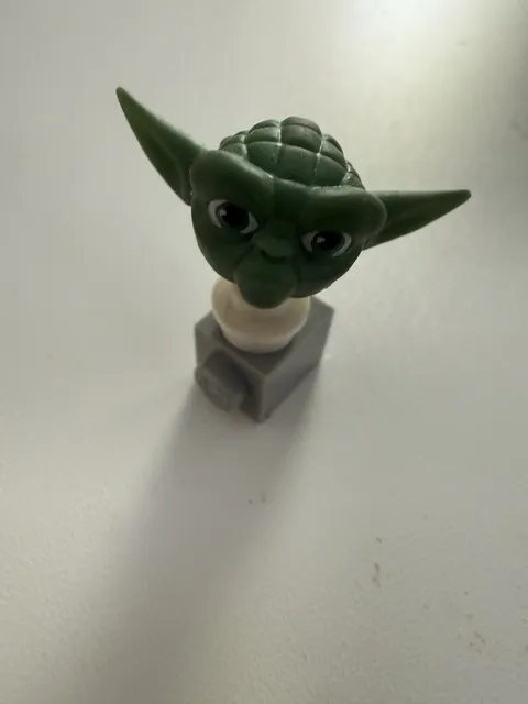 LEGO Star Wars Minifig Head Baby Yoda Straight Ears Large Eyes and Gray Hair