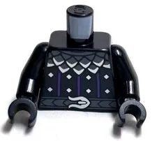 LEGO Black Serpent Knight Torso Minifigure Surcoat Purple Stripes Diamonds