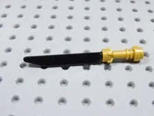 LEGO Ninjago Black Blade Sword w/ Gold Hilt Weapon Minifig BT