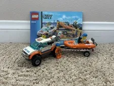 LEGO CITY: Coast Guard 4x4 & Diving Boat (60012) - Complete without box, Used