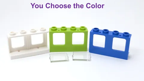 Lego 1x4x2 Plane Window with Clear Glass You Choose the Color