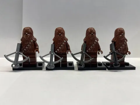 LEGO Star Wars Chewbacca Minifigure with Weapon SW0011a Lot of 4